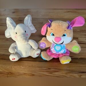 Baby Toddler Toys Fisher Price Puppy and Peek a boo Elephant